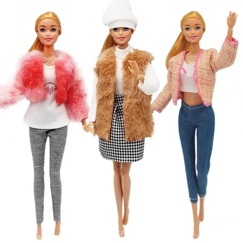 1 Set Fashion Doll Pants, Clothes & Party Dress – Casual Suit for 30cm Barbie Dolls